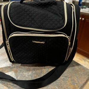Black Quilted Travel Bag